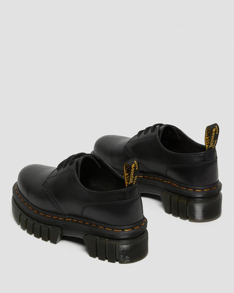 Men's Dr Martens Audrick Nappa Leather Platform Shoes Black | AU 625SGL